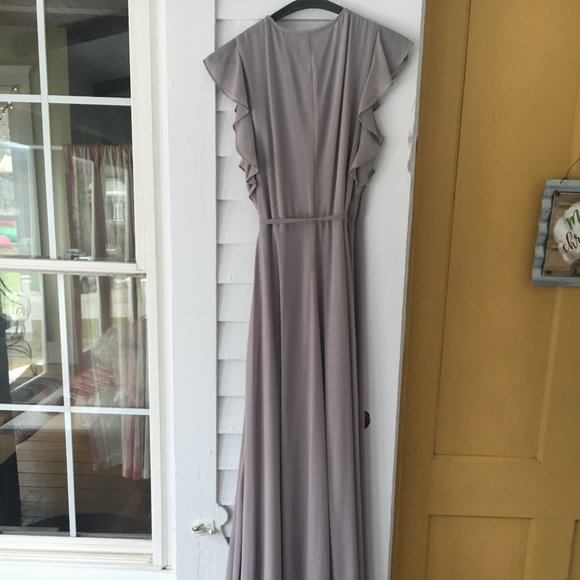Lulu's Grey Bridesmaid Dress - Picture 4 of 6